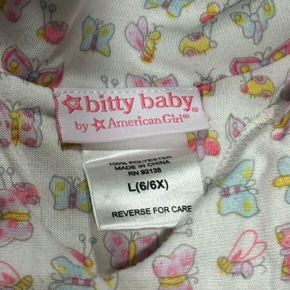 Bitty Baby American Girl Bugs & Butterflies Pajamas Girls Sz 6 - Picture 3 of 3